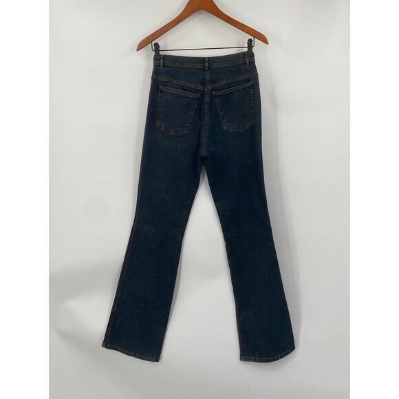 Vintage Y2k Olsen Flared Jeans Embroidered Applique High Rise Rigid Denim 27/ 6 - Picture 6 of 9